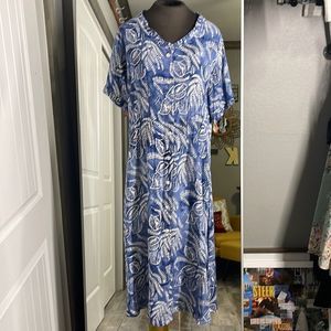 Orvis Hawaiian print dress Size: Large